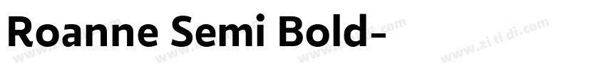 Roanne Semi Bold字体转换